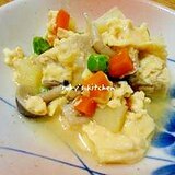 小鉢レシピ◇高野豆腐とえんどう豆の卵とじ